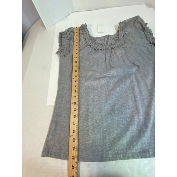 Chelsea & Theodore 100% Pima Cotton Mist Grey Heather Top Women's Size Large NWT - Picture 8 of 8